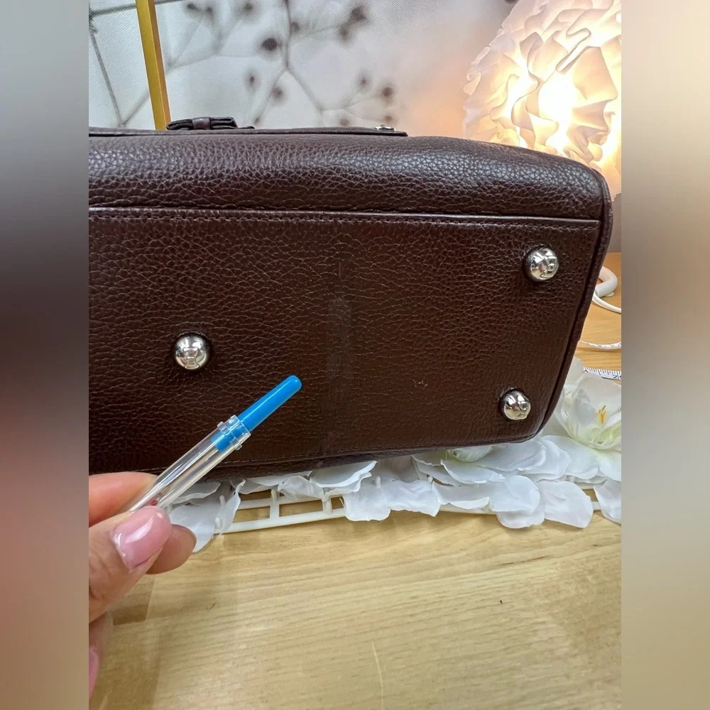 BRIGHTON MY FLAT IN LONDON BROKER COGNAC DOMED BOWLER STYLE HANDBAG - Picture 12 of 13